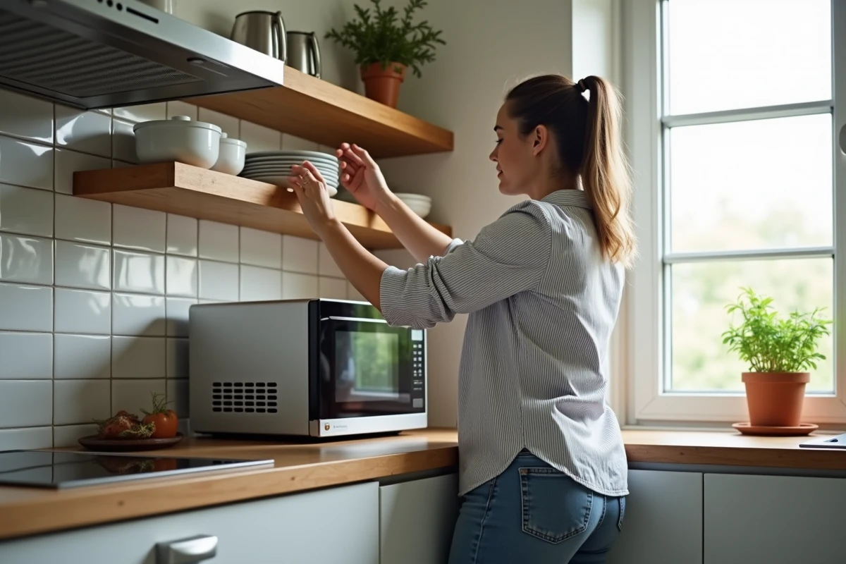 Placement optimal du micro-ondes dans une petite cuisine