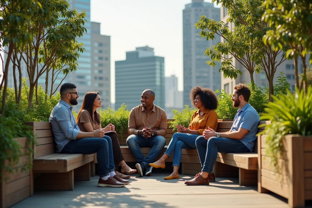 Exemple de végétalisation urbaine réussie