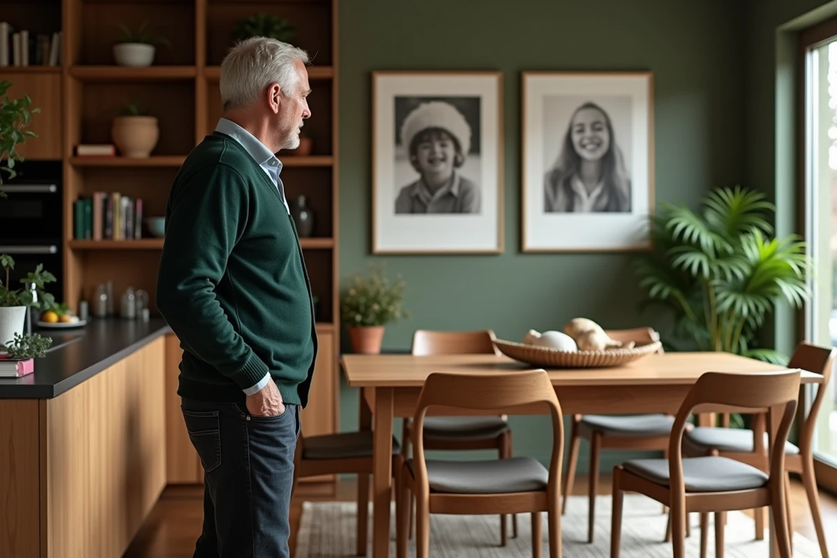 Homme pensif près d