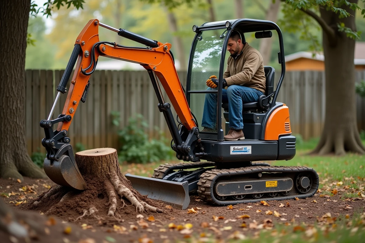 Taille de mini-pelle optimale pour l&rsquo;élimination des souches