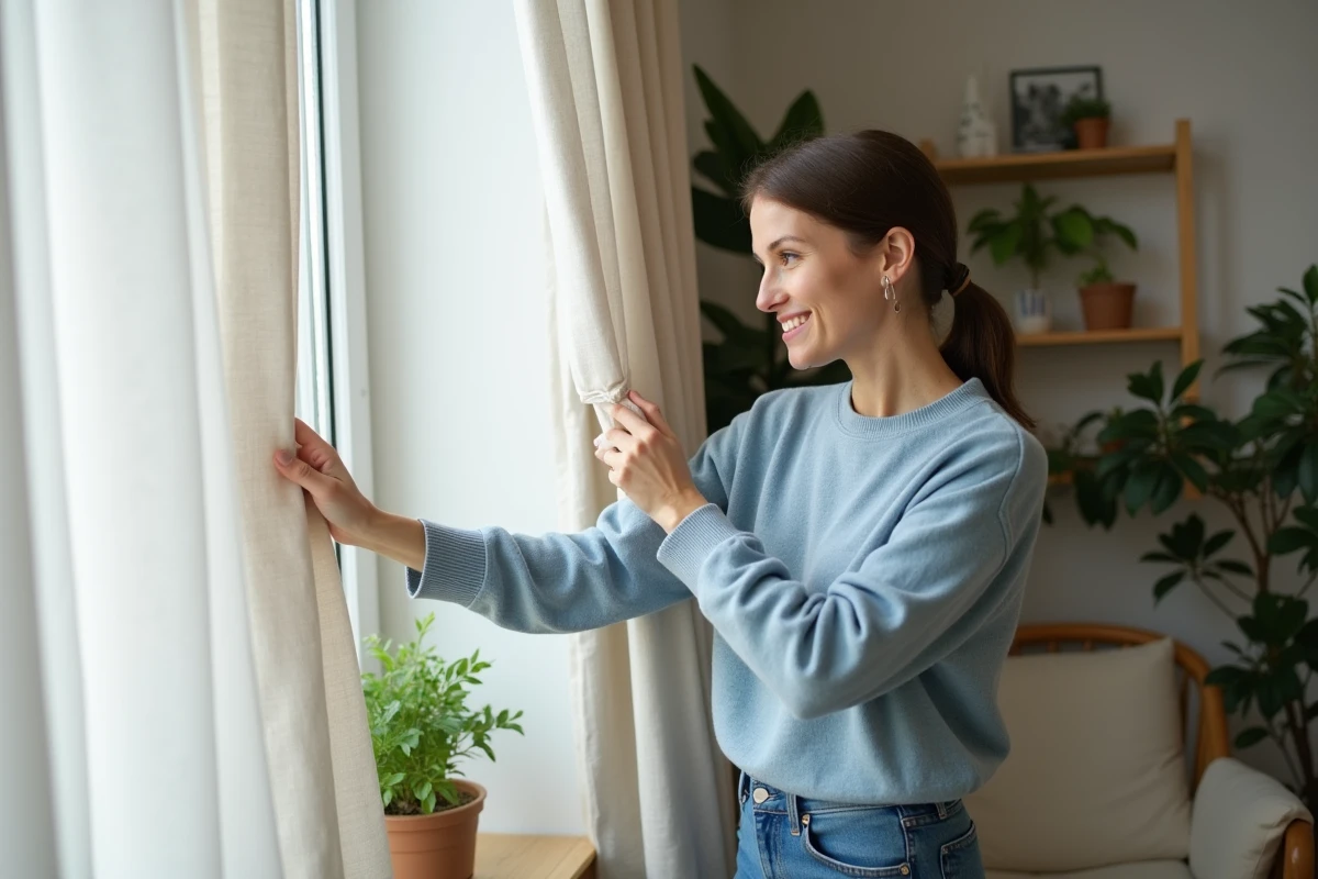 Mettre des rideaux sur des fenêtres en PVC : méthodes et astuces